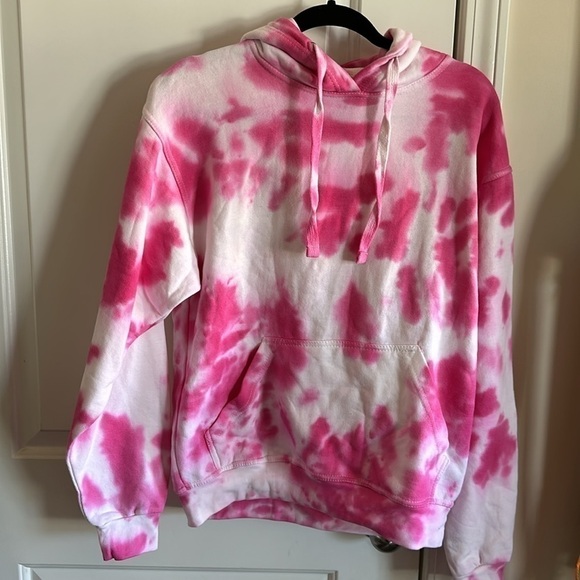 Jon Lauren Pink and White Tye Dye Hoodie - Picture 10 of 10